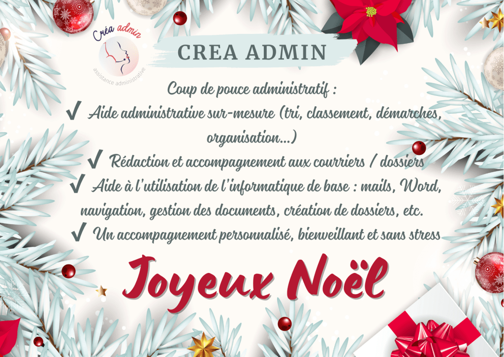 Cadeaux de Noël : Offrez un Soutien Administratif Sur-Mesure